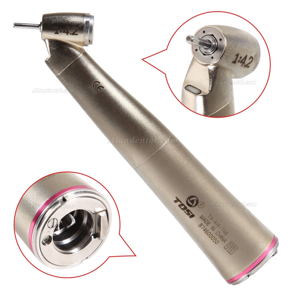 TOSI TX-414-746 Dental 1:4.2 Increase LED Fiber Optic Contra Angle Handpiece